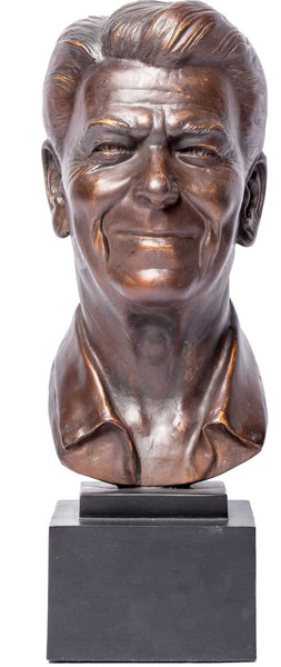 Ronald Reagan Portrait Bust Statue President American